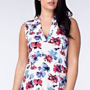 New Plus floral sleeveless top